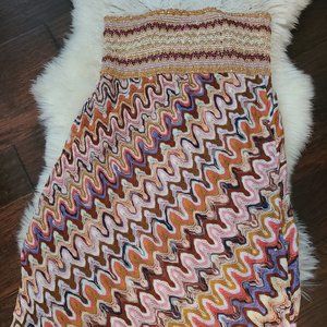 Missoni Mare strapless diagonal pattern dress